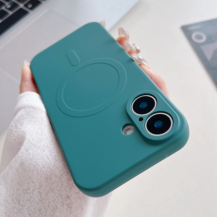 เคสโทรศัพท์แม่เหล็กซิลิโคนเหลวสีพื้น MagSafe สำหรับ iPhone 16 Pro, สำหรับ iPhone 16 Plus, สำหรับ iPhone 16