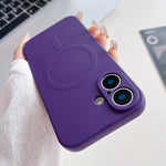 เคสโทรศัพท์แม่เหล็กซิลิโคนเหลวสีพื้น MagSafe สำหรับ iPhone 16 Pro, สำหรับ iPhone 16 Plus, สำหรับ iPhone 16