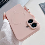 เคสโทรศัพท์แม่เหล็กซิลิโคนเหลวสีพื้น MagSafe สำหรับ iPhone 16 Pro, สำหรับ iPhone 16 Plus, สำหรับ iPhone 16