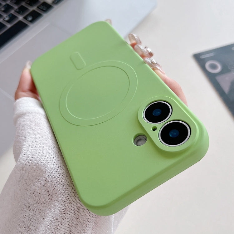 เคสโทรศัพท์แม่เหล็กซิลิโคนเหลวสีพื้น MagSafe สำหรับ iPhone 16 Pro, สำหรับ iPhone 16 Plus, สำหรับ iPhone 16