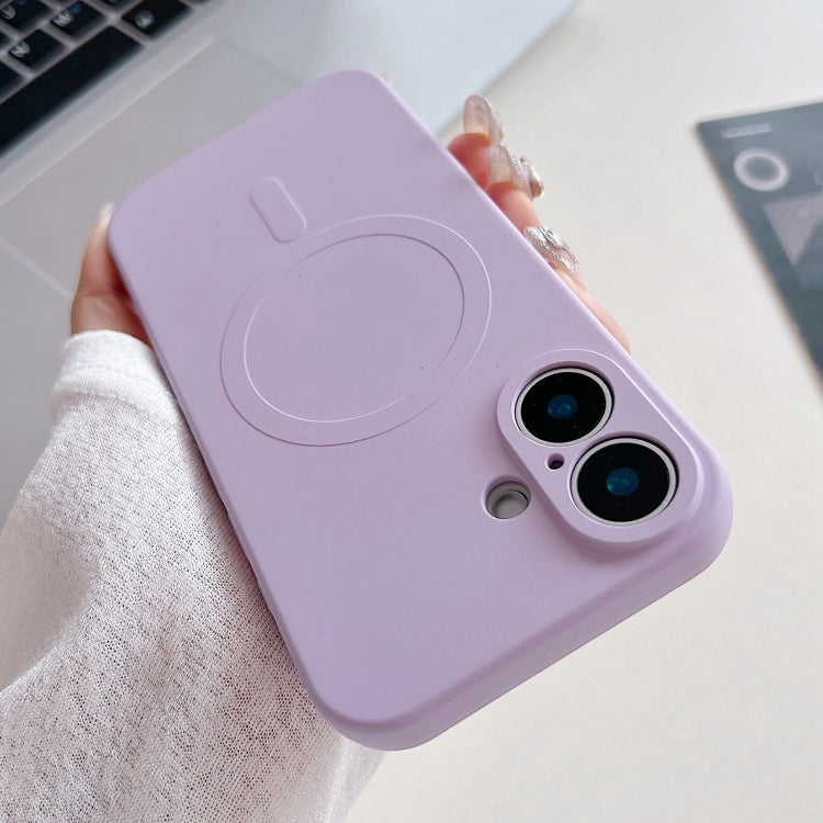 เคสโทรศัพท์แม่เหล็กซิลิโคนเหลวสีพื้น MagSafe สำหรับ iPhone 16 Pro, สำหรับ iPhone 16 Plus, สำหรับ iPhone 16