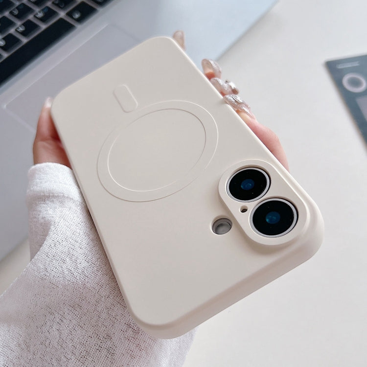 เคสโทรศัพท์แม่เหล็กซิลิโคนเหลวสีพื้น MagSafe สำหรับ iPhone 16 Pro, สำหรับ iPhone 16 Plus, สำหรับ iPhone 16