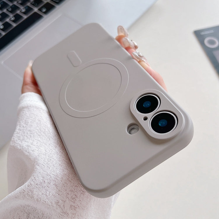 เคสโทรศัพท์แม่เหล็กซิลิโคนเหลวสีพื้น MagSafe สำหรับ iPhone 16 Pro, สำหรับ iPhone 16 Plus, สำหรับ iPhone 16