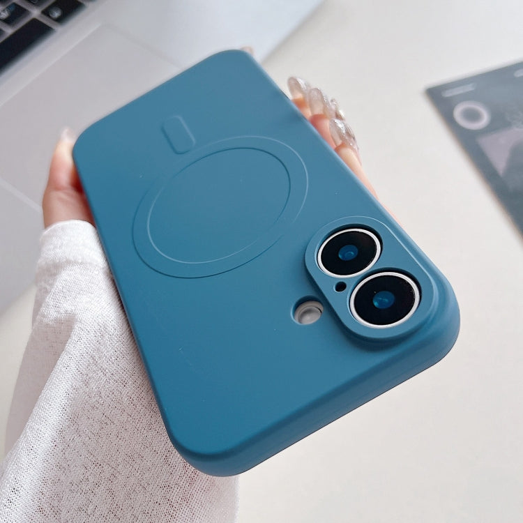 เคสโทรศัพท์แม่เหล็กซิลิโคนเหลวสีพื้น MagSafe สำหรับ iPhone 16 Pro, สำหรับ iPhone 16 Plus, สำหรับ iPhone 16