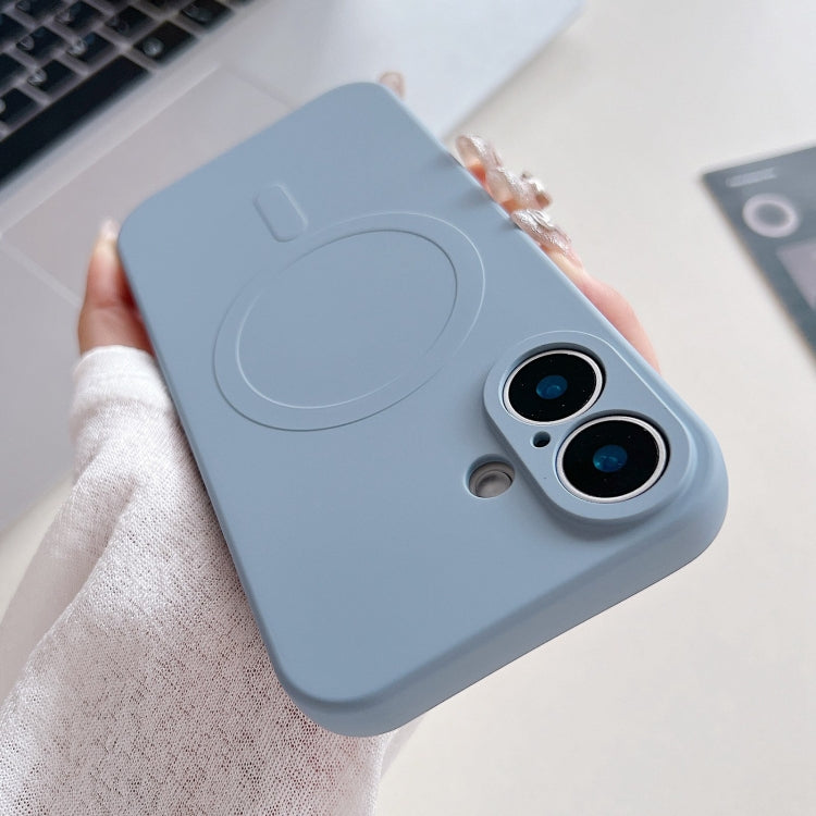 เคสโทรศัพท์แม่เหล็กซิลิโคนเหลวสีพื้น MagSafe สำหรับ iPhone 16 Pro, สำหรับ iPhone 16 Plus, สำหรับ iPhone 16