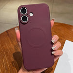 เคสโทรศัพท์แม่เหล็กซิลิโคนเหลวสีพื้น MagSafe สำหรับ iPhone 16 Pro, สำหรับ iPhone 16 Plus, สำหรับ iPhone 16