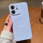 เคสโทรศัพท์แม่เหล็กซิลิโคนเหลวสีพื้น MagSafe สำหรับ iPhone 11, สำหรับ iPhone 11 Pro