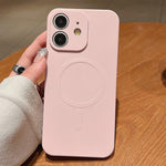 เคสโทรศัพท์แม่เหล็กซิลิโคนเหลวสีพื้น MagSafe สำหรับ iPhone 11, สำหรับ iPhone 11 Pro