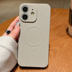 เคสโทรศัพท์แม่เหล็กซิลิโคนเหลวสีพื้น MagSafe สำหรับ iPhone 11, สำหรับ iPhone 11 Pro
