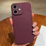 เคสโทรศัพท์แม่เหล็กซิลิโคนเหลวสีพื้น MagSafe สำหรับ iPhone 11, สำหรับ iPhone 11 Pro