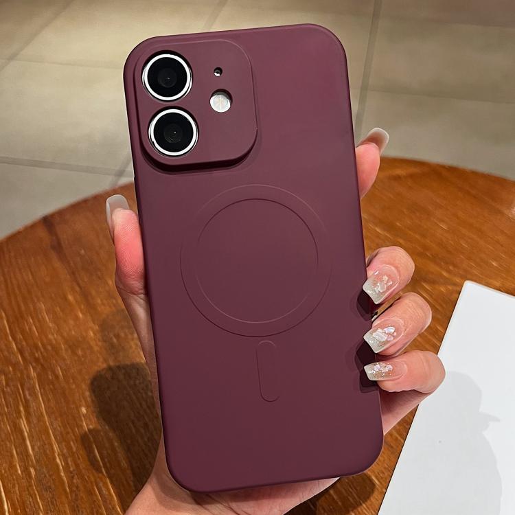 เคสโทรศัพท์แม่เหล็กซิลิโคนเหลวสีพื้น MagSafe สำหรับ iPhone 11, สำหรับ iPhone 11 Pro