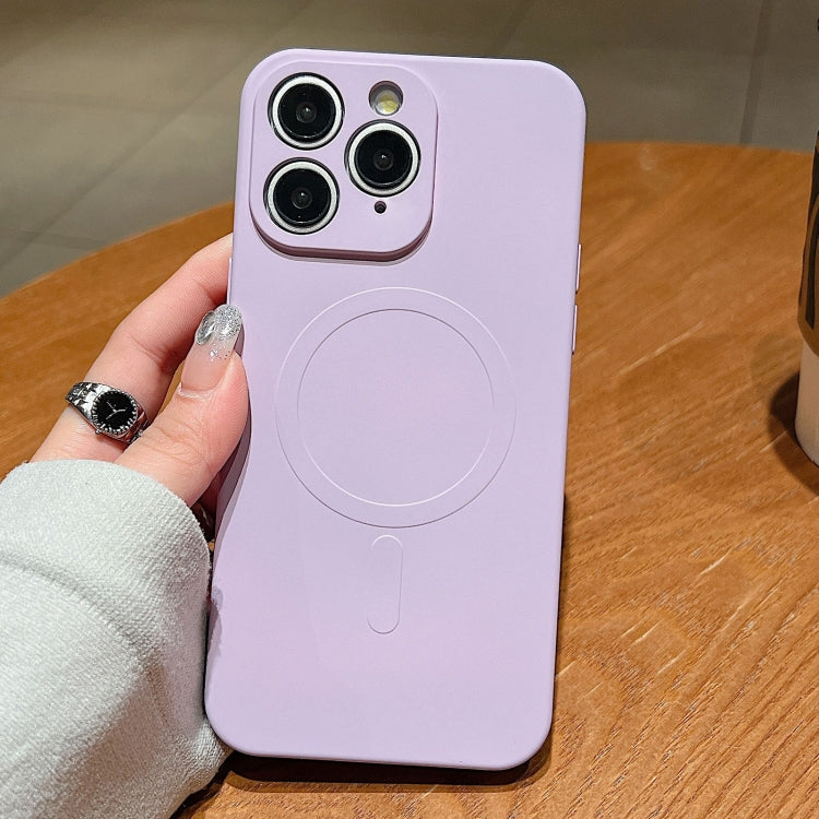เคสโทรศัพท์แม่เหล็กซิลิโคนเหลวสีพื้น MagSafe สำหรับ iPhone 11, สำหรับ iPhone 11 Pro