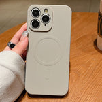 เคสโทรศัพท์แม่เหล็กซิลิโคนเหลวสีพื้น MagSafe สำหรับ iPhone 11, สำหรับ iPhone 11 Pro