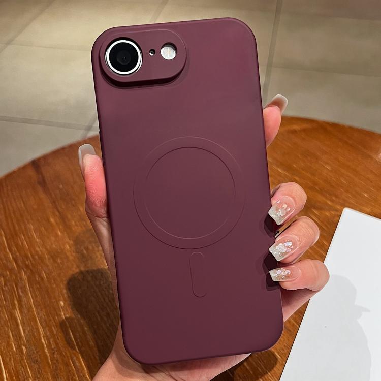 เคสโทรศัพท์แม่เหล็กซิลิโคนเหลวสีพื้น MagSafe สำหรับ iPhone 17e / 16e, สำหรับ iPhone 17 Pro Max, สำหรับ iPhone 17 Pro