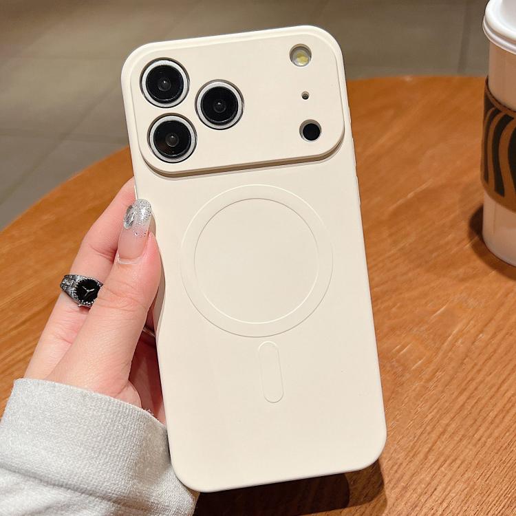 เคสโทรศัพท์แม่เหล็กซิลิโคนเหลวสีพื้น MagSafe สำหรับ iPhone 17e / 16e, สำหรับ iPhone 17 Pro Max, สำหรับ iPhone 17 Pro