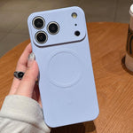 เคสโทรศัพท์แม่เหล็กซิลิโคนเหลวสีพื้น MagSafe สำหรับ iPhone 17e / 16e, สำหรับ iPhone 17 Pro Max, สำหรับ iPhone 17 Pro