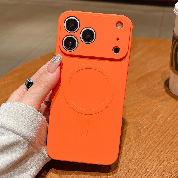 เคสโทรศัพท์แม่เหล็กซิลิโคนเหลวสีพื้น MagSafe สำหรับ iPhone 17e / 16e, สำหรับ iPhone 17 Pro Max, สำหรับ iPhone 17 Pro