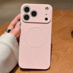 เคสโทรศัพท์แม่เหล็กซิลิโคนเหลวสีพื้น MagSafe สำหรับ iPhone 17e / 16e, สำหรับ iPhone 17 Pro Max, สำหรับ iPhone 17 Pro