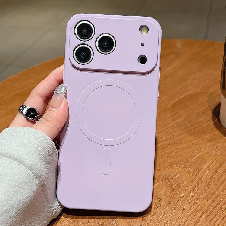 เคสโทรศัพท์แม่เหล็กซิลิโคนเหลวสีพื้น MagSafe สำหรับ iPhone 17e / 16e, สำหรับ iPhone 17 Pro Max, สำหรับ iPhone 17 Pro