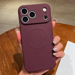 เคสโทรศัพท์แม่เหล็กซิลิโคนเหลวสีพื้น MagSafe สำหรับ iPhone 17e / 16e, สำหรับ iPhone 17 Pro Max, สำหรับ iPhone 17 Pro