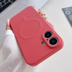 เคสโทรศัพท์แม่เหล็กซิลิโคนเหลวสีพื้น MagSafe สำหรับ iPhone 17, สำหรับ iPhone Air, สำหรับ iPhone 16 Pro Max