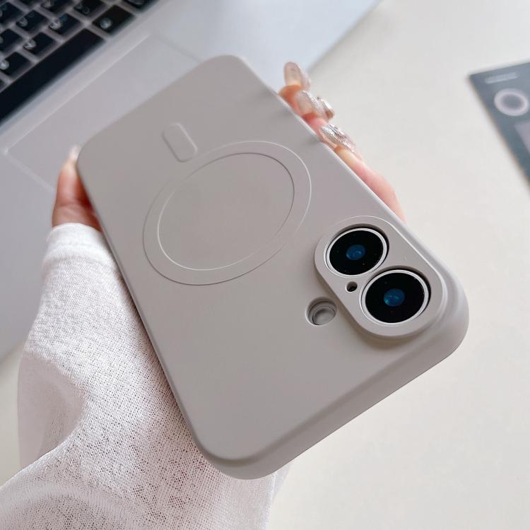 เคสโทรศัพท์แม่เหล็กซิลิโคนเหลวสีพื้น MagSafe สำหรับ iPhone 17, สำหรับ iPhone Air, สำหรับ iPhone 16 Pro Max