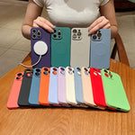 เคสโทรศัพท์แม่เหล็กซิลิโคนเหลวสีพื้น MagSafe สำหรับ iPhone 17e / 16e, สำหรับ iPhone 17 Pro Max, สำหรับ iPhone 17 Pro