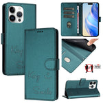 เคสโทรศัพท์หนังปั๊มลายยิ้มพร้อม RFID สำหรับ iPhone 17 Pro Max, สำหรับ iPhone 17 Pro, สำหรับ iPhone 17, สำหรับ iPhone Air, สำหรับ iPhone SE 2024, สำหรับ iPhone 16 Pro Max, สำหรับ iPhone 16 Pro, สำหรับ iPhone 16 Plus
