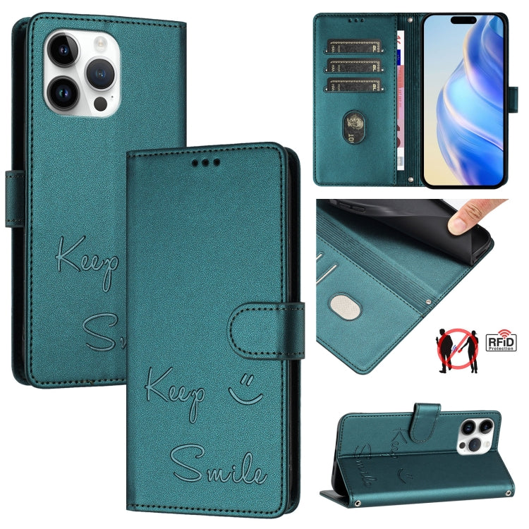 เคสหนังปั๊มลายยิ้มพร้อม RFID สำหรับ iPhone 14 Pro Max, สำหรับ iPhone SE 2022 / 2020 / 8 / 7, สำหรับ iPhone 13 Pro Max, สำหรับ iPhone 13 Pro, สำหรับ iPhone 13 mini, สำหรับ iPhone 12 / 12 Pro, สำหรับ iPhone 12 Pro Max, สำหรับ iPhone 12 mini