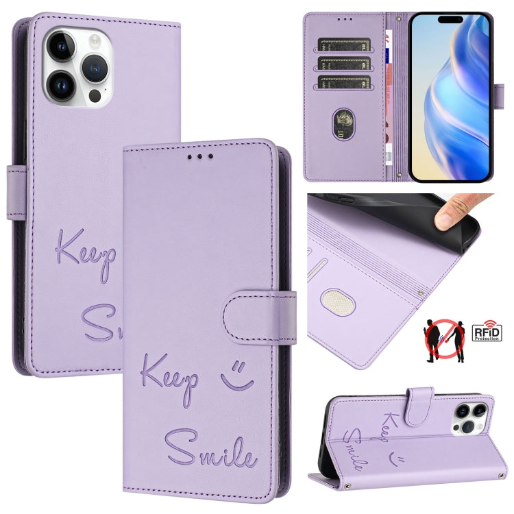เคสหนังปั๊มลายยิ้มพร้อม RFID สำหรับ iPhone 14 Pro Max, สำหรับ iPhone SE 2022 / 2020 / 8 / 7, สำหรับ iPhone 13 Pro Max, สำหรับ iPhone 13 Pro, สำหรับ iPhone 13 mini, สำหรับ iPhone 12 / 12 Pro, สำหรับ iPhone 12 Pro Max, สำหรับ iPhone 12 mini