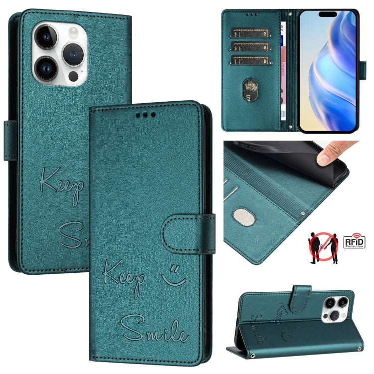 เคสหนังปั๊มลายยิ้มพร้อม RFID สำหรับ iPhone 14 Pro Max, สำหรับ iPhone SE 2022 / 2020 / 8 / 7, สำหรับ iPhone 13 Pro Max, สำหรับ iPhone 13 Pro, สำหรับ iPhone 13 mini, สำหรับ iPhone 12 / 12 Pro, สำหรับ iPhone 12 Pro Max, สำหรับ iPhone 12 mini