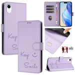 เคสหนังปั๊มลายยิ้มพร้อม RFID สำหรับ iPhone 11 Pro Max, สำหรับ iPhone 11, สำหรับ iPhone 11 Pro, สำหรับ iPod Touch 7 / 6 / 5, สำหรับ iPhone X / XS, สำหรับ iPhone XR, สำหรับ iPhone XS Max, สำหรับ iPhone 8 Plus / 7 Plus