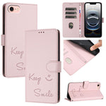 เคสโทรศัพท์หนังปั๊มลายยิ้มพร้อม RFID สำหรับ iPhone 17 Pro Max, สำหรับ iPhone 17 Pro, สำหรับ iPhone 17, สำหรับ iPhone Air, สำหรับ iPhone SE 2024, สำหรับ iPhone 16 Pro Max, สำหรับ iPhone 16 Pro, สำหรับ iPhone 16 Plus