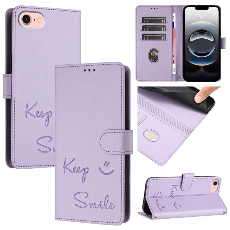 เคสโทรศัพท์หนังปั๊มลายยิ้มพร้อม RFID สำหรับ iPhone 17 Pro Max, สำหรับ iPhone 17 Pro, สำหรับ iPhone 17, สำหรับ iPhone Air, สำหรับ iPhone SE 2024, สำหรับ iPhone 16 Pro Max, สำหรับ iPhone 16 Pro, สำหรับ iPhone 16 Plus