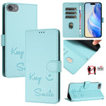 เคสหนังปั๊มลายยิ้มพร้อม RFID สำหรับ iPhone 11 Pro Max, สำหรับ iPhone 11, สำหรับ iPhone 11 Pro, สำหรับ iPod Touch 7 / 6 / 5, สำหรับ iPhone X / XS, สำหรับ iPhone XR, สำหรับ iPhone XS Max, สำหรับ iPhone 8 Plus / 7 Plus