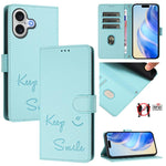 เคสโทรศัพท์หนังปั๊มลายยิ้มพร้อม RFID สำหรับ iPhone 17 Pro Max, สำหรับ iPhone 17 Pro, สำหรับ iPhone 17, สำหรับ iPhone Air, สำหรับ iPhone SE 2024, สำหรับ iPhone 16 Pro Max, สำหรับ iPhone 16 Pro, สำหรับ iPhone 16 Plus