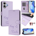 เคสโทรศัพท์หนังปั๊มลายยิ้มพร้อม RFID สำหรับ iPhone 17 Pro Max, สำหรับ iPhone 17 Pro, สำหรับ iPhone 17, สำหรับ iPhone Air, สำหรับ iPhone SE 2024, สำหรับ iPhone 16 Pro Max, สำหรับ iPhone 16 Pro, สำหรับ iPhone 16 Plus