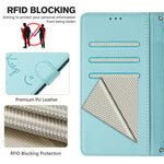เคสโทรศัพท์หนังปั๊มลายยิ้มพร้อม RFID สำหรับ iPhone 17 Pro Max, สำหรับ iPhone 17 Pro, สำหรับ iPhone 17, สำหรับ iPhone Air, สำหรับ iPhone SE 2024, สำหรับ iPhone 16 Pro Max, สำหรับ iPhone 16 Pro, สำหรับ iPhone 16 Plus