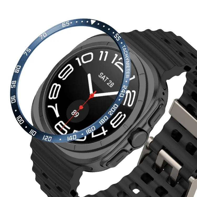 ฝาครอบวงแหวนขอบสแตนเลสสตีลหน้าปัดนาฬิกาอัจฉริยะสไตล์ E สำหรับ Samsung Galaxy Watch Ultra 47 มม. สำหรับ Samsung Galaxy Watch 7 ขนาด 44 มม. สำหรับ Samsung Galaxy Watch 7 ขนาด 40 มม.