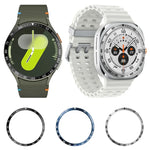 ฝาครอบวงแหวนขอบสแตนเลสสตีลหน้าปัดนาฬิกาอัจฉริยะสไตล์ E สำหรับ Samsung Galaxy Watch Ultra 47 มม. สำหรับ Samsung Galaxy Watch 7 ขนาด 44 มม. สำหรับ Samsung Galaxy Watch 7 ขนาด 40 มม.