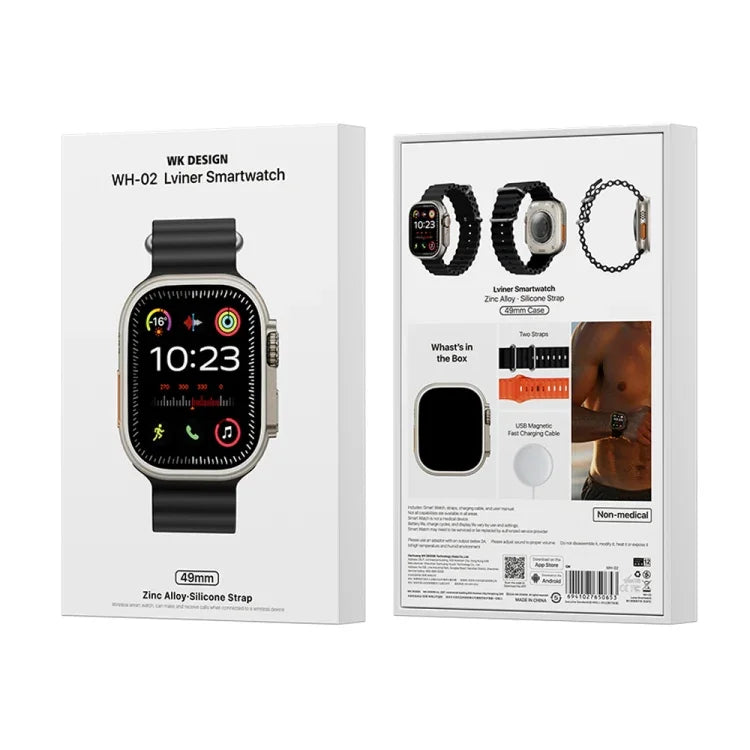 สมาร์ทวอทช์ WK WH-02 Traveler ขนาด 2.01 นิ้ว รองรับการวัดออกซิเจนในเลือด