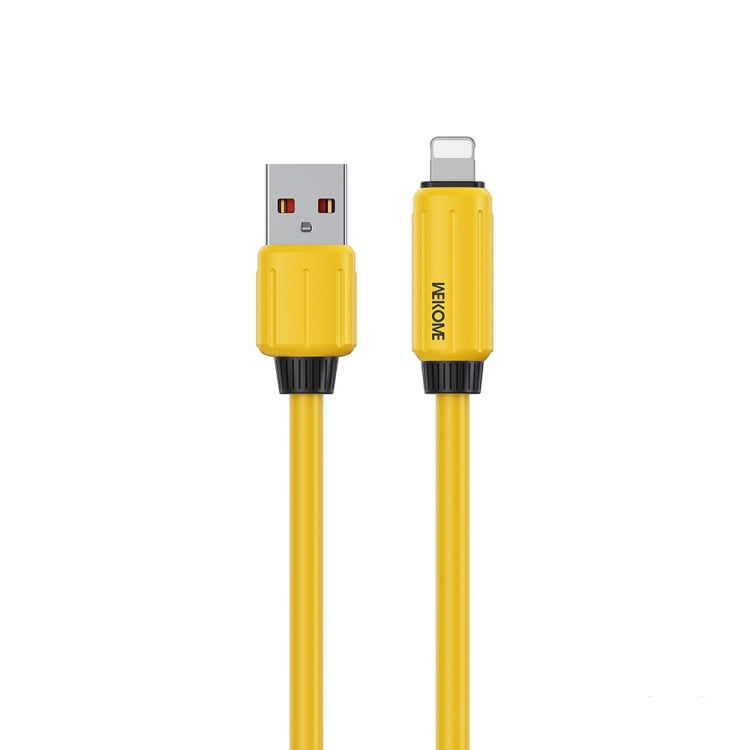 สายชาร์จข้อมูลชาร์จเร็ว WK WDC-27i ซิลิโคนแท้ยืดหยุ่น 1 ม. 12W USB ถึง 8 พิน, WDC-27i