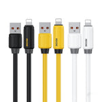 สายชาร์จข้อมูลชาร์จเร็ว WK WDC-27i ซิลิโคนแท้ยืดหยุ่น 1 ม. 12W USB ถึง 8 พิน, WDC-27i