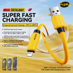 สายชาร์จข้อมูลชาร์จเร็ว WK WDC-27i ซิลิโคนแท้ยืดหยุ่น 1 ม. 12W USB ถึง 8 พิน, WDC-27i
