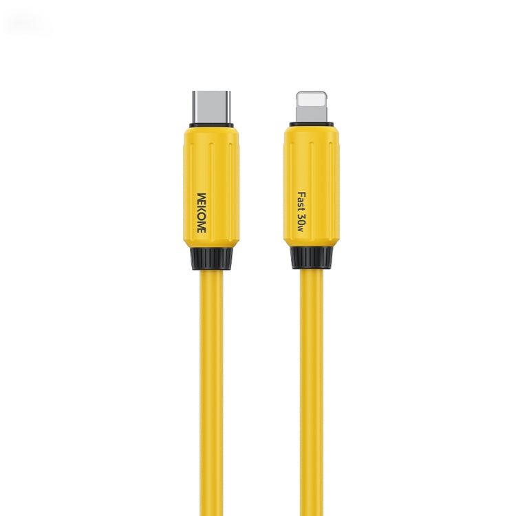 WK WDC-29 สายชาร์จข้อมูลซิลิโคนแท้ยืดหยุ่น 1m PD30W Type-C เป็น 8 Pin ชาร์จเร็ว, WDC-29