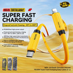 WK WDC-29 สายชาร์จข้อมูลซิลิโคนแท้ยืดหยุ่น 1m PD30W Type-C เป็น 8 Pin ชาร์จเร็ว, WDC-29
