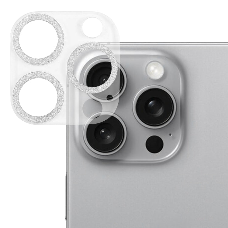 ฟิล์มกระจกนิรภัยเลนส์กล้องแบบแหวนกลิตเตอร์ สำหรับ iPhone 17, สำหรับ iPhone 16 Pro / 16 Pro Max, สำหรับ iPhone 16 / 16 Plus