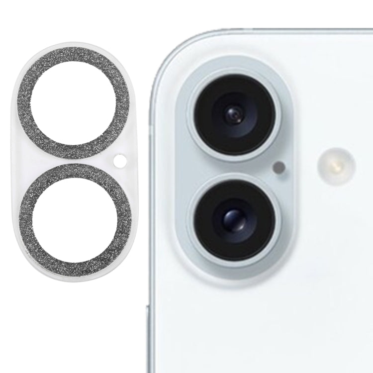 ฟิล์มกระจกนิรภัยเลนส์กล้องแบบแหวนกลิตเตอร์ สำหรับ iPhone 17, สำหรับ iPhone 16 Pro / 16 Pro Max, สำหรับ iPhone 16 / 16 Plus