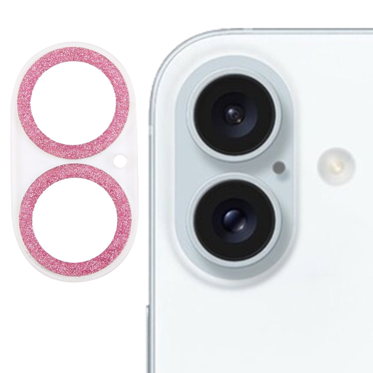 ฟิล์มกระจกนิรภัยเลนส์กล้องแบบแหวนกลิตเตอร์ สำหรับ iPhone 17, สำหรับ iPhone 16 Pro / 16 Pro Max, สำหรับ iPhone 16 / 16 Plus
