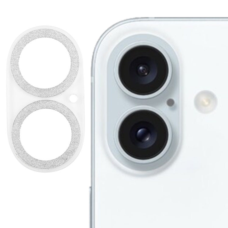 ฟิล์มกระจกนิรภัยเลนส์กล้องแบบแหวนกลิตเตอร์ สำหรับ iPhone 17, สำหรับ iPhone 16 Pro / 16 Pro Max, สำหรับ iPhone 16 / 16 Plus